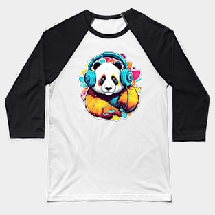 Funny little Panda having Fun Baseball T-Shirt